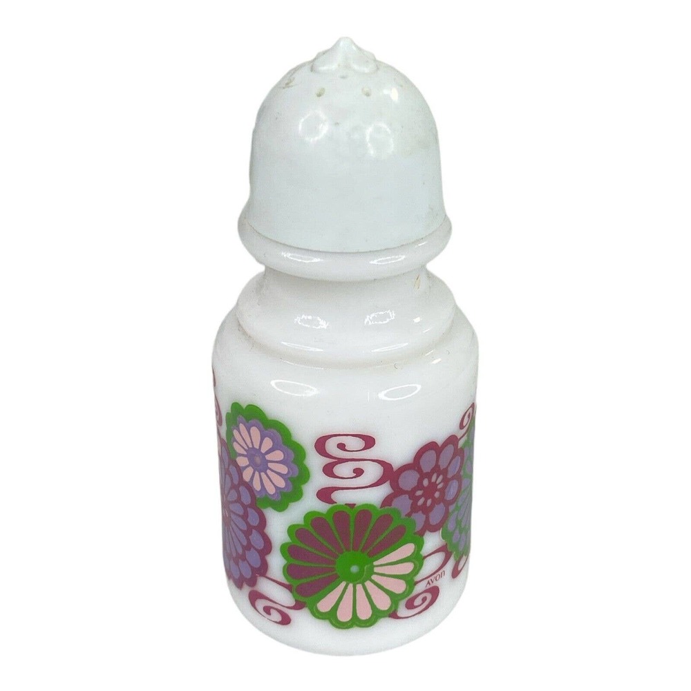Vintage Avon Floral Glass Empty Bottle
